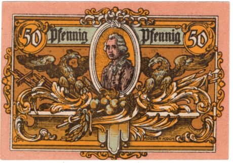 Реверс банкноты 50 fenigów (Niemcy) 1921