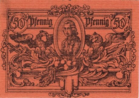 Реверс банкноты 50 fenigów (Niemcy) 1921