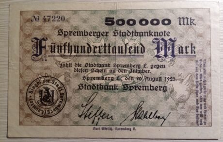Аверс банкноты 500000 marek (Niemcy) 1923