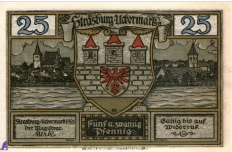 Аверс банкноты 25 пфеннигов (Германия) 1921 года