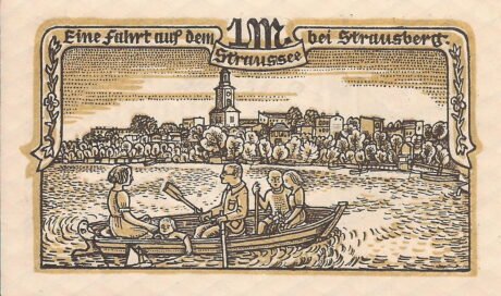 Реверс банкноты 1 marka (Niemcy) 1921