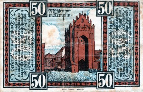 Аверс банкноты 50 fenigów (Niemcy) 1920