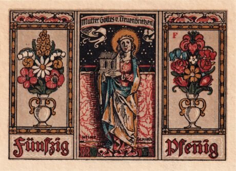 Реверс банкноты 50 fenigów (Niemcy) 1921