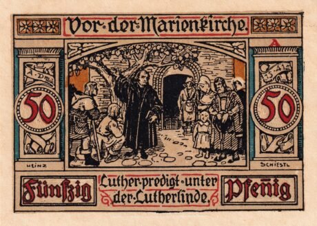 Реверс банкноты 50 fenigów (Niemcy) 1921