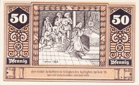 Реверс банкноты 50 fenigów (Niemcy) 1922