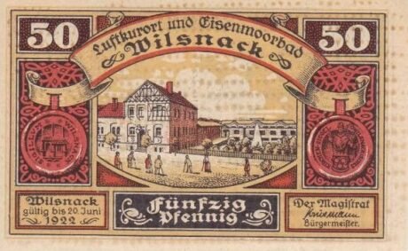 Аверс банкноты 50 fenigów (Niemcy) 1922