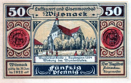 Аверс банкноты 50 fenigów (Niemcy) 1922