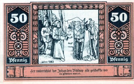 Реверс банкноты 50 fenigów (Niemcy) 1922