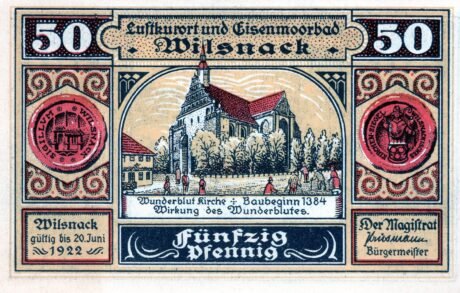 Аверс банкноты 50 fenigów (Niemcy) 1922