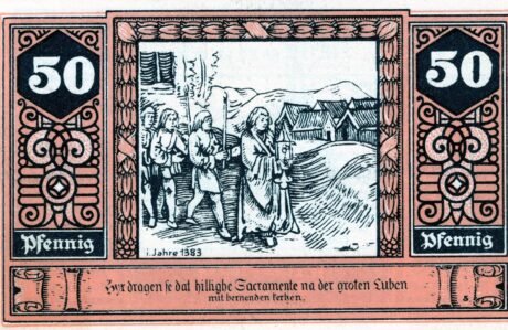 Реверс банкноты 50 fenigów (Niemcy) 1922