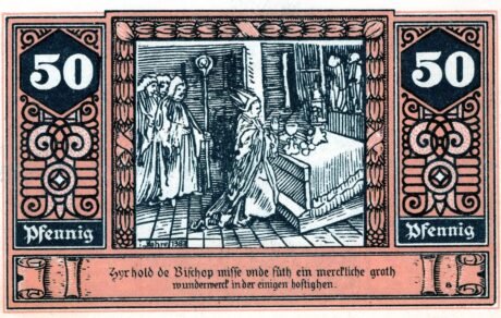 Реверс банкноты 50 fenigów (Niemcy) 1922