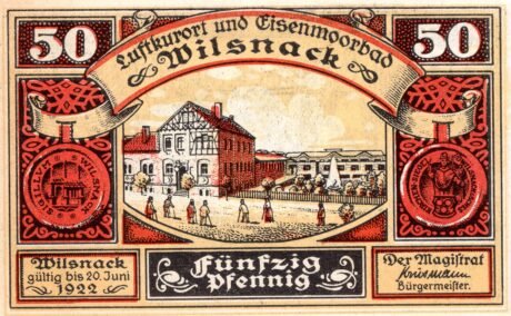 Аверс банкноты 50 fenigów (Niemcy) 1922