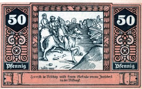 Реверс банкноты 50 fenigów (Niemcy) 1922