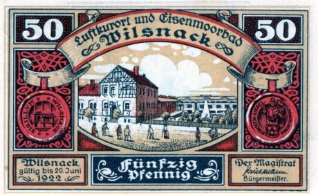 Аверс банкноты 50 fenigów (Niemcy) 1922