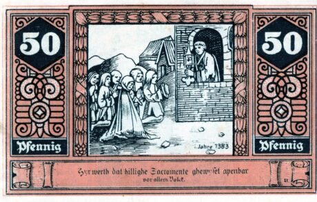 Реверс банкноты 50 fenigów (Niemcy) 1922