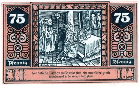 Реверс банкноты 75 пфеннигов (Германия) 1922 года