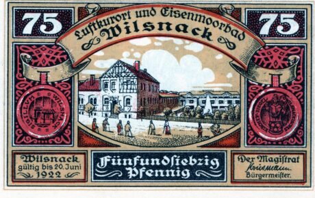 Аверс банкноты 75 пфеннигов (Германия) 1922 года