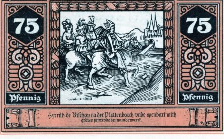 Реверс банкноты 75 пфеннигов (Германия) 1922 года