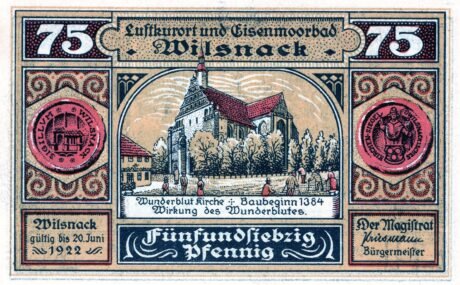 Аверс банкноты 75 пфеннигов (Германия) 1922 года