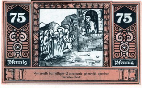 Реверс банкноты 75 пфеннигов (Германия) 1922 года