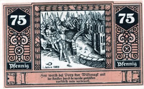 Реверс банкноты 75 пфеннигов (Германия) 1922 года
