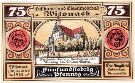 Аверс банкноты 75 пфеннигов (Германия) 1922 года