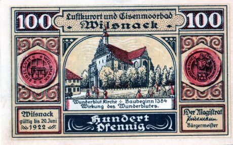 Аверс банкноты 100 fenigów (Niemcy) 1922