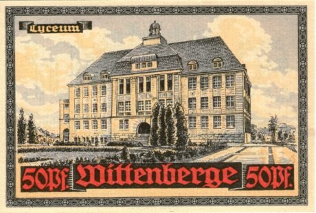 Реверс банкноты 50 пфеннигов (Германия)