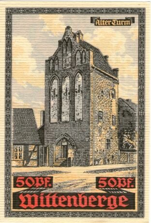 Реверс банкноты 50 пфеннигов (Германия)