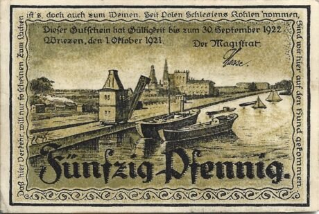 Аверс банкноты 50 fenigów (Niemcy) 1921