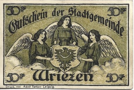 Реверс банкноты 50 fenigów (Niemcy) 1921