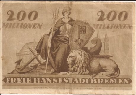 Реверс банкноты 200 000 000 marek (Niemcy) 1923