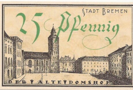 Реверс банкноты 25 fenigów (Niemcy) 1921