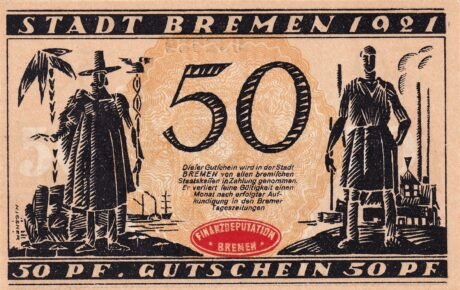 Реверс банкноты 50 пфеннигов (Германия) 1921 года