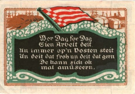 Реверс банкноты Moneta 50 fenigów Söllners Gute Stuben (Niemcy) 1921