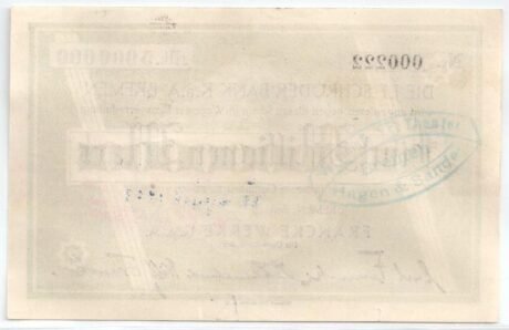 Реверс банкноты 5000000 marek (Niemcy) 1923