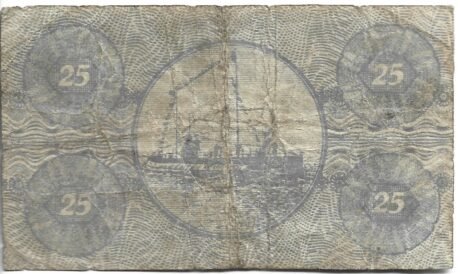 Реверс банкноты 25 fenigów (Niemcy) 1919