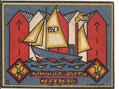 Реверс банкноты 50 fenigów (Niemcy) 1921