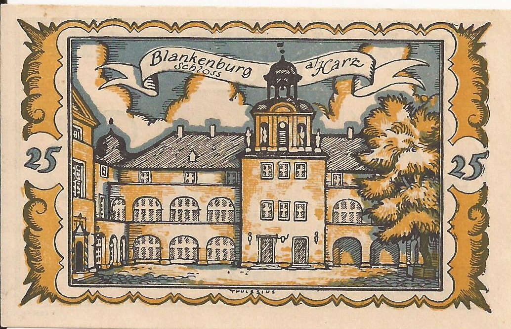 Реверс банкноты 25 пфеннигов Braunschweigische Staatsbank (Германия) 1921 года