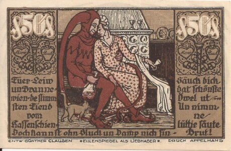 Реверс банкноты 50 пфеннигов Braunschweigische Staatsbank (Германия) 1921 года