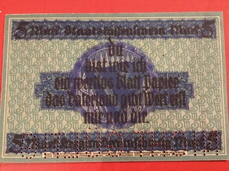 Реверс банкноты 5 Staatskassenschein (Niemcy) 1918