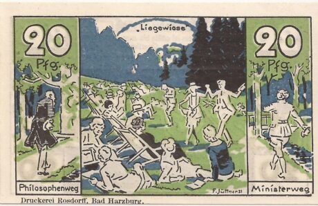 Реверс банкноты 20 fenigów (Niemcy) 1921