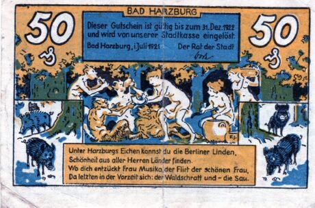 Аверс банкноты 50 пфеннигов (Германия) 1921 года