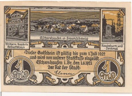 Аверс банкноты 1 marka (Niemcy) 1921