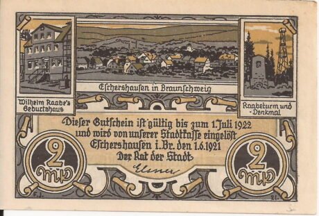 Аверс банкноты 2 marki (Niemcy) 1921