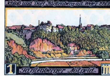 Реверс банкноты 1 marka (Niemcy) 1921