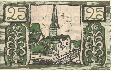 Реверс банкноты 25 fenigów (Niemcy)