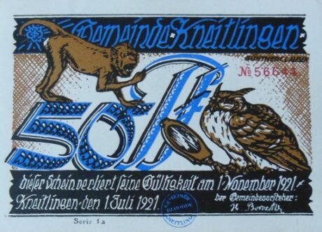 Аверс банкноты 50 fenigów (Niemcy) 1921