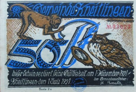 Аверс банкноты 50 fenigów (Niemcy) 1921