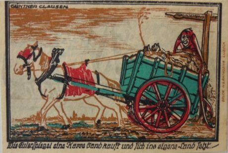 Реверс банкноты 75 fenigów (Niemcy) 1921